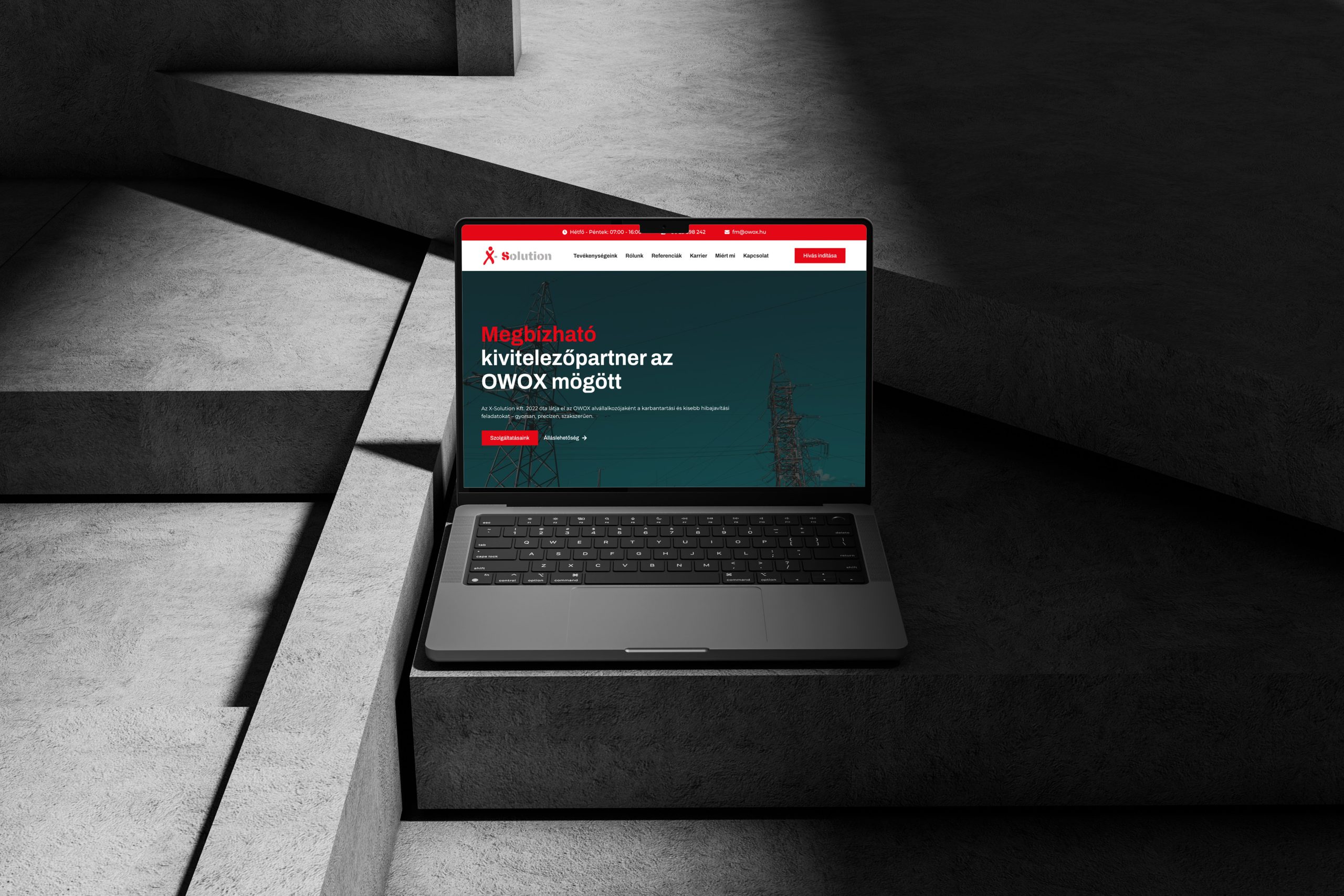 X-Solution weboldal design – Avanscript